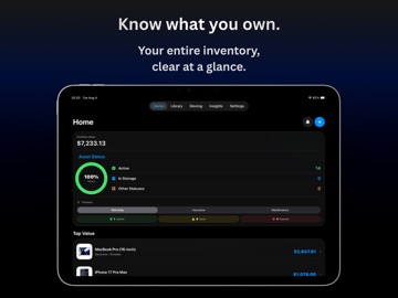 Sorven: Home Asset Inventory iPad screenshot