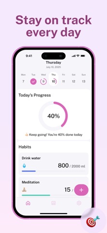 Habit Tracking & Goals Screenshot 2 of 5