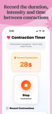 Contraction Timer Tracker Pro screenshot
