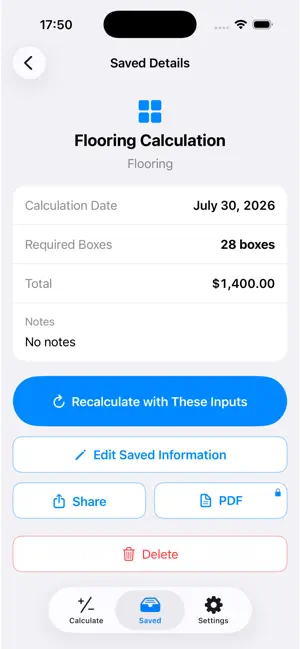 Material Quantity Calculator screenshot 1
