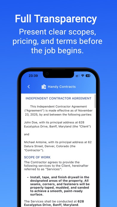 Handy Contracts iPhone screenshot 5 - Business app