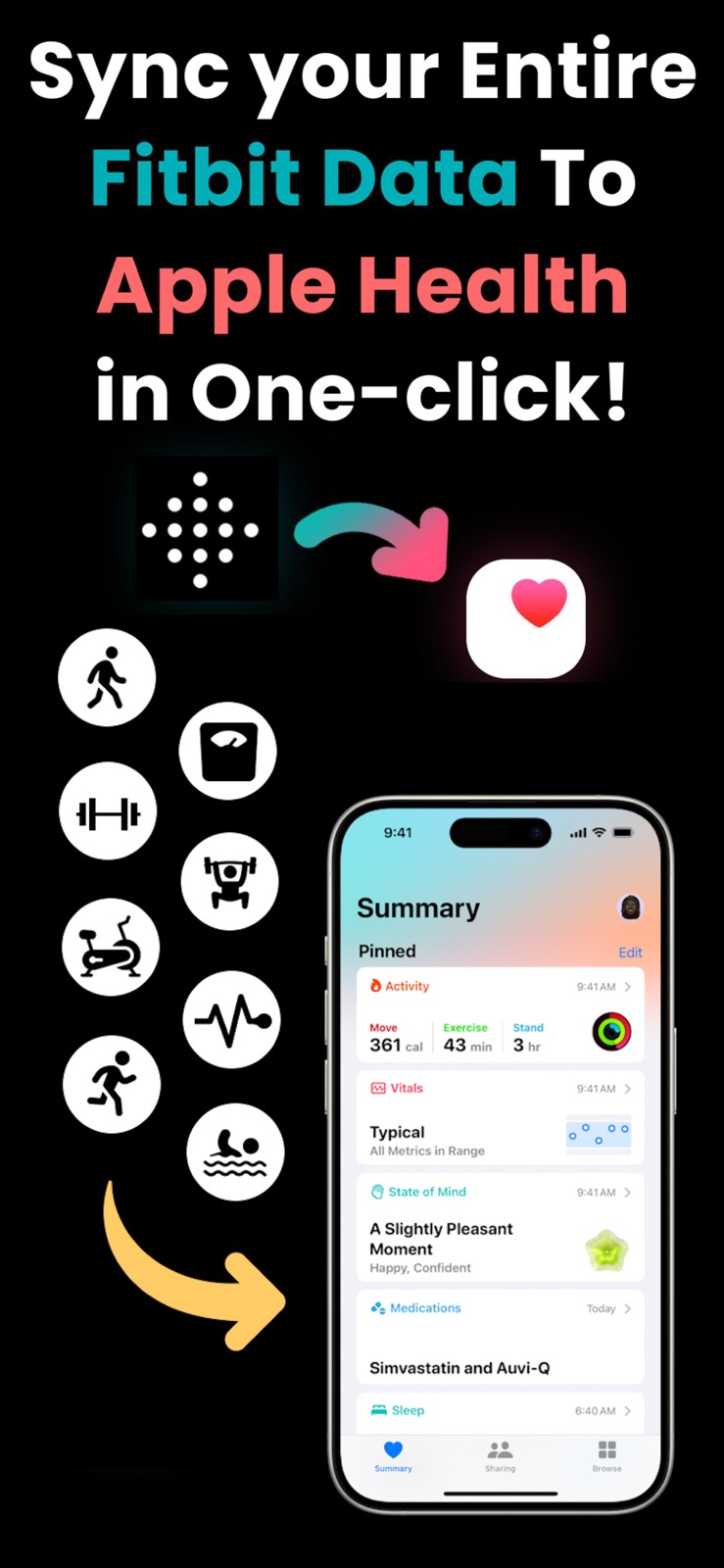 Power Sync: Fitness to Health iphone screenshot 2