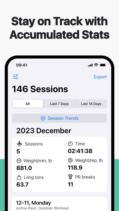 Gym Log - IRONOTES Screenshot