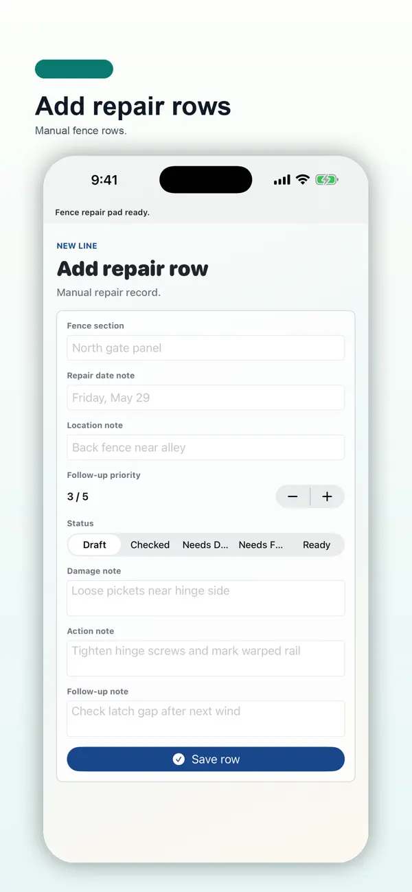 Screenshot #2 pour Fence Repair Log Pad