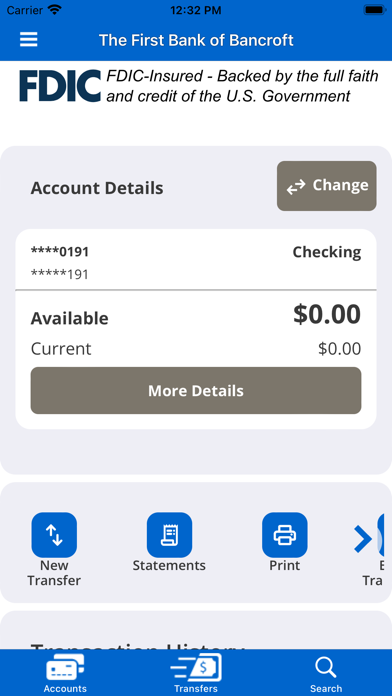 First Bank of Bancroft App Screenshot