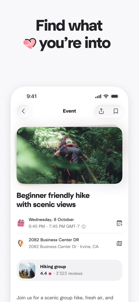 Meetup: Social Events & Groups - Detalles del Evento