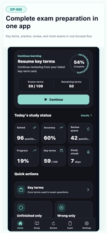Azure DP-900 Data Fundamentals iPhone screenshot