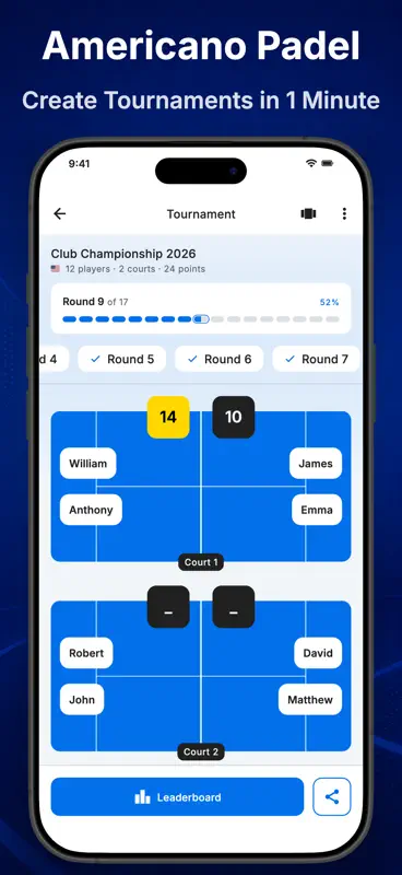 Americano Padel Manager screenshot 1 of 8