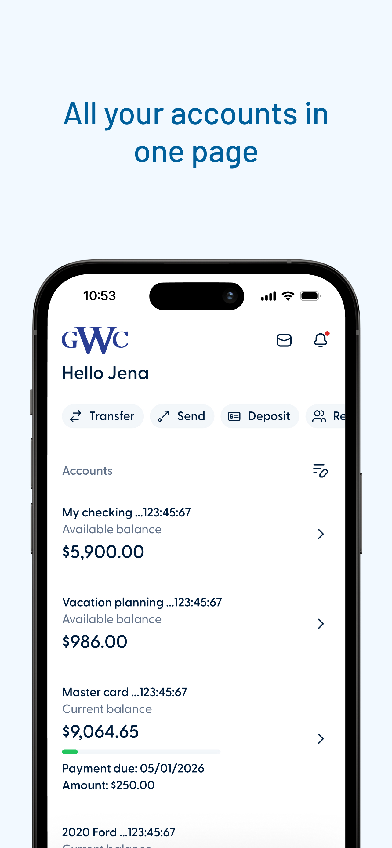 GWCFCU Mobile Banking screenshot 2