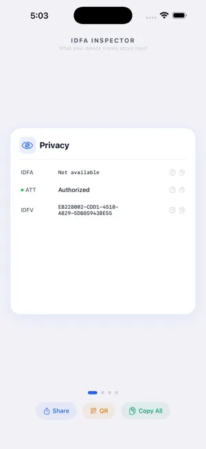 IDFA Inspector — Device Info screenshot 1