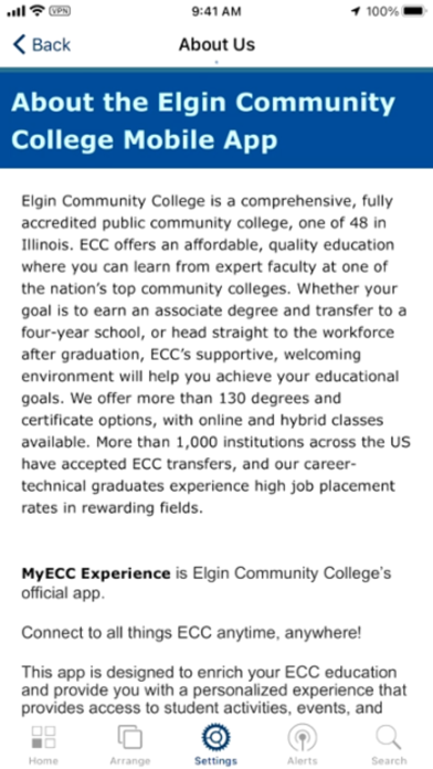 Screenshot 2 of MyECC Experience App
