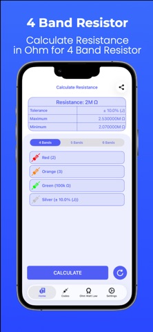 Resistance Calculator: In Ohms iPhone screenshot