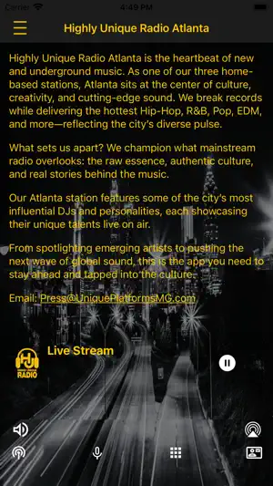 Highly UNIQUE RADIO screenshot 3