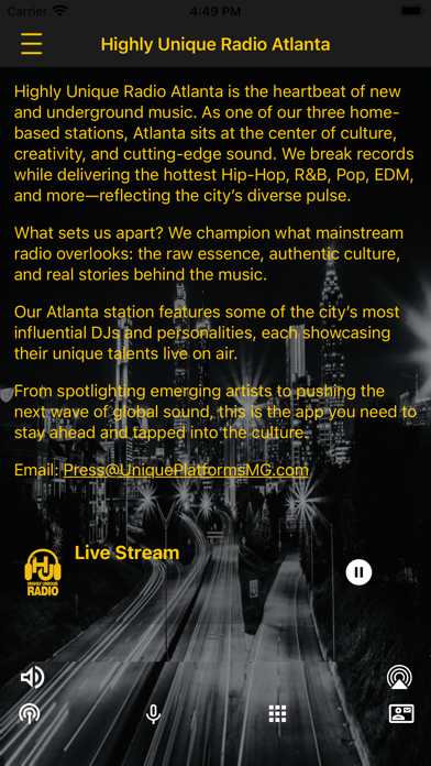 Screenshot #3 pour Highly UNIQUE RADIO