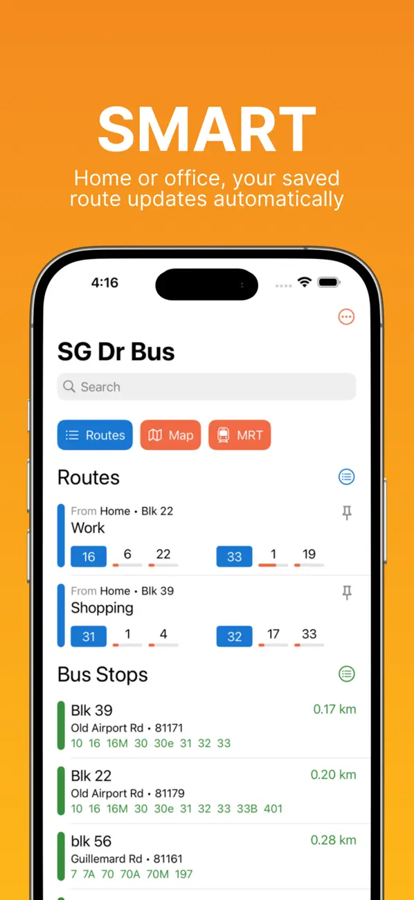 Screenshot #1 pour SG Dr Bus: SG Bus Daily Route