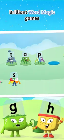 Captura de pantalla de Alphablocks World en iPhone 4