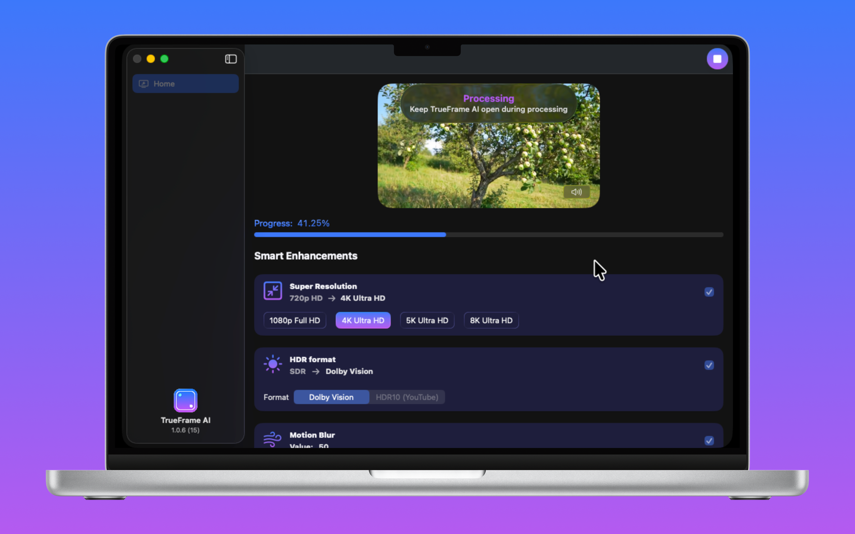 TrueFrame AI: Video Enhancer