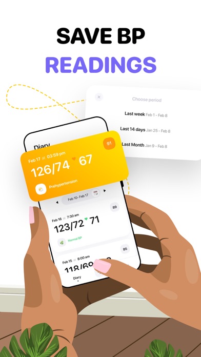 Blood pressure app+ Screenshot