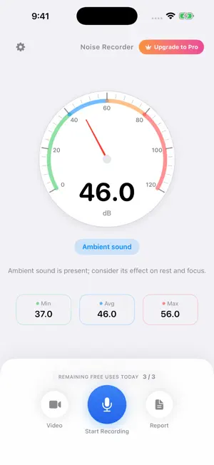 Noise Recorder - Pro screenshot 1