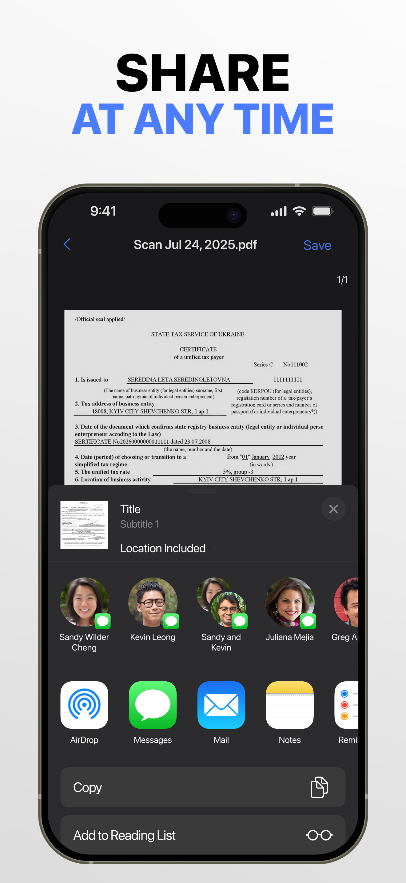 PDF Scanner: Reader, Converter