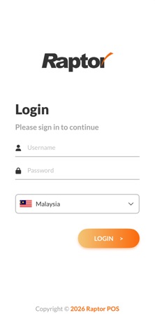 Raptor POS Dashboard screenshot