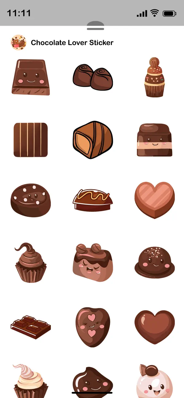 Screenshot #2 pour Chocolate Lover Stickers