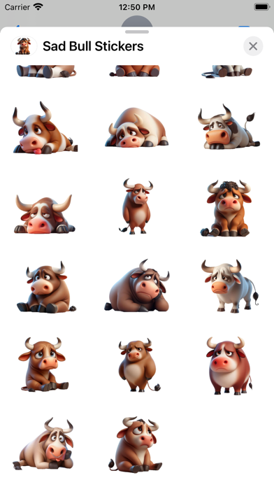 Screenshot #3 pour Sad Bull Stickers