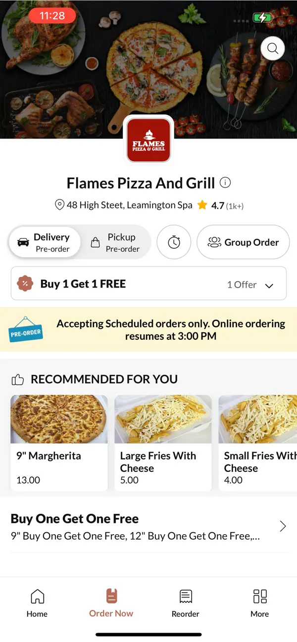 Screenshot #3 pour Flames Pizza And Grill.