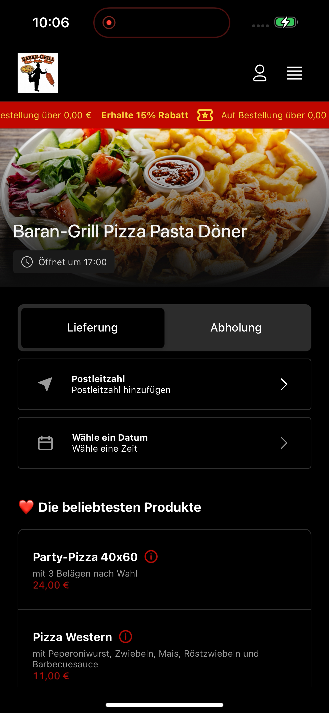 Baran-Grill Pizza Pasta Döner screenshot 3