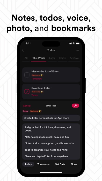 Enter: Take Notes, Shape Ideas