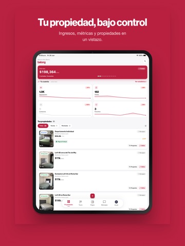 Belong iPad screenshot