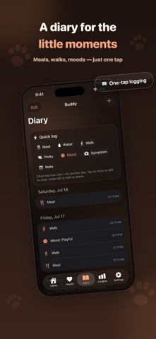 PawNook: Pet Health Tracker iPhone screenshot