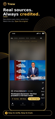 Tnew: Daily News & Headlines iPhone screenshot