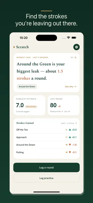 Scratch: Golf Strokes Gained screenshot 1