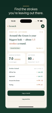 Scratch: Golf Strokes Gained Screenshot 1 of 6