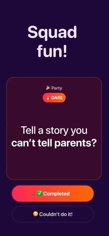 Truth or Dare: Fun Game Night iPhone screenshot