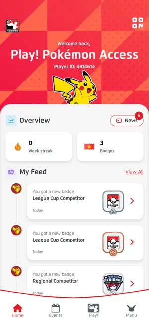 Play! Pokémon Access iPhone screenshot 1
