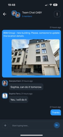 TeamTaskFlowApp screenshot