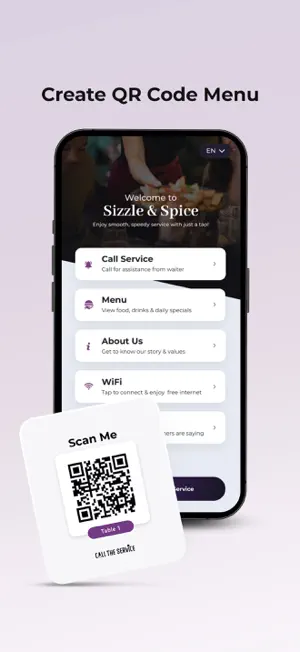 Call the Service - QR Menu screenshot 1