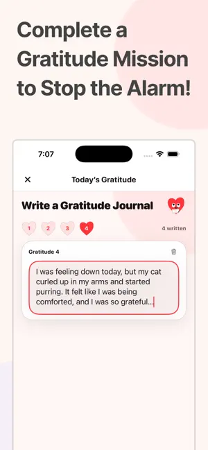 Gratitude Alarm & Journal screenshot 2