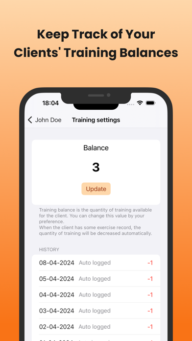 The Coach: gym workout log Screenshot