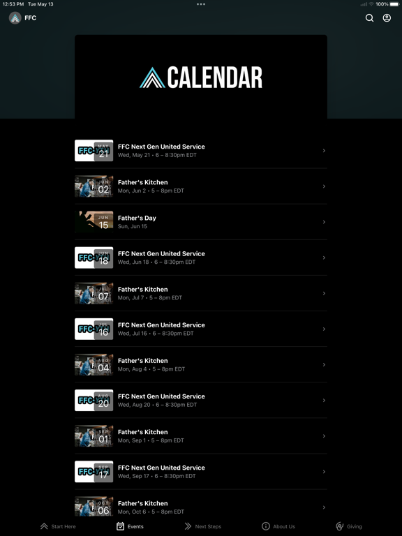 Faith Family .Church iPad screenshot 2 - Education app