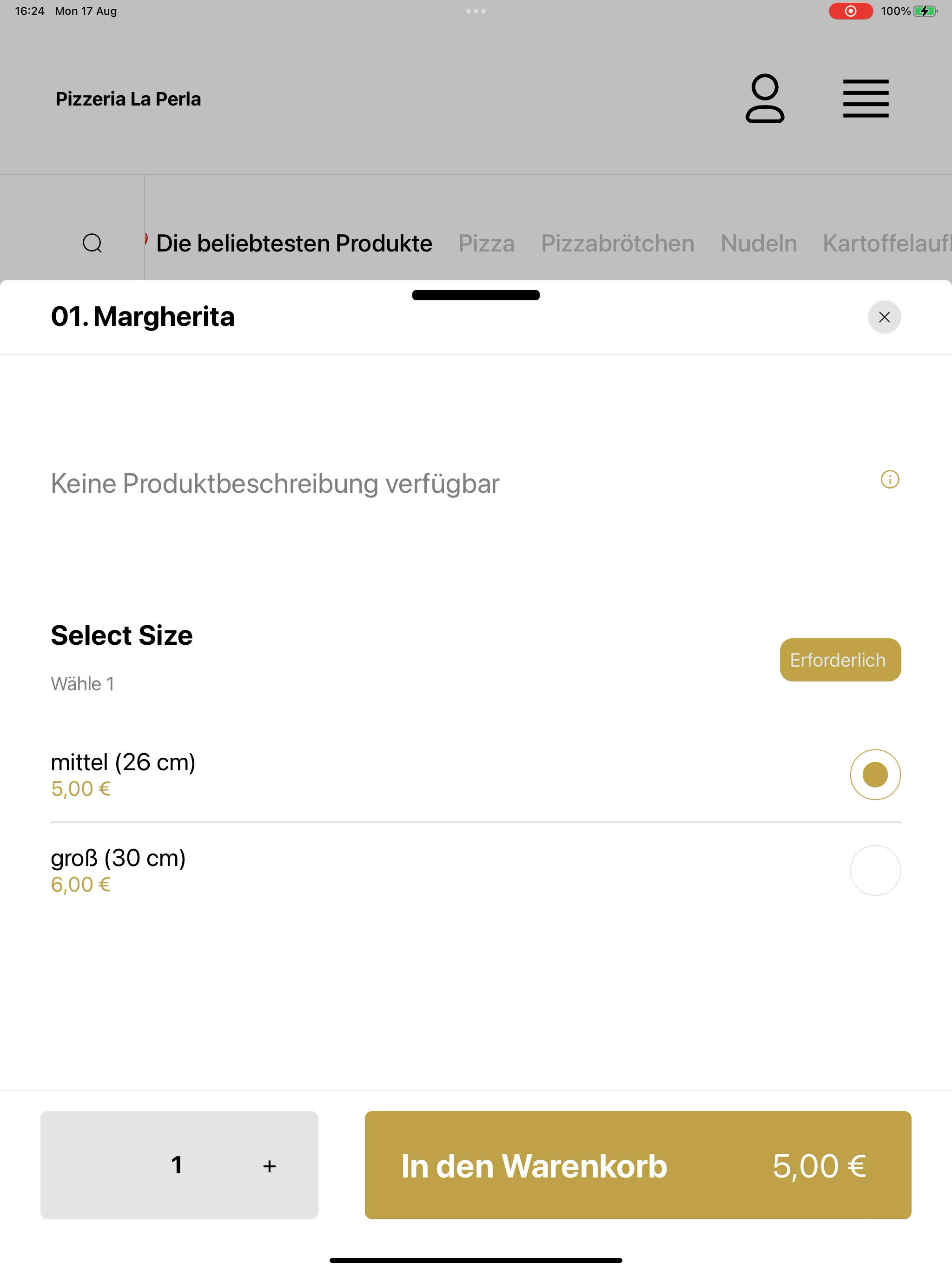 Pizzeria La Perla Bochum screenshot 15