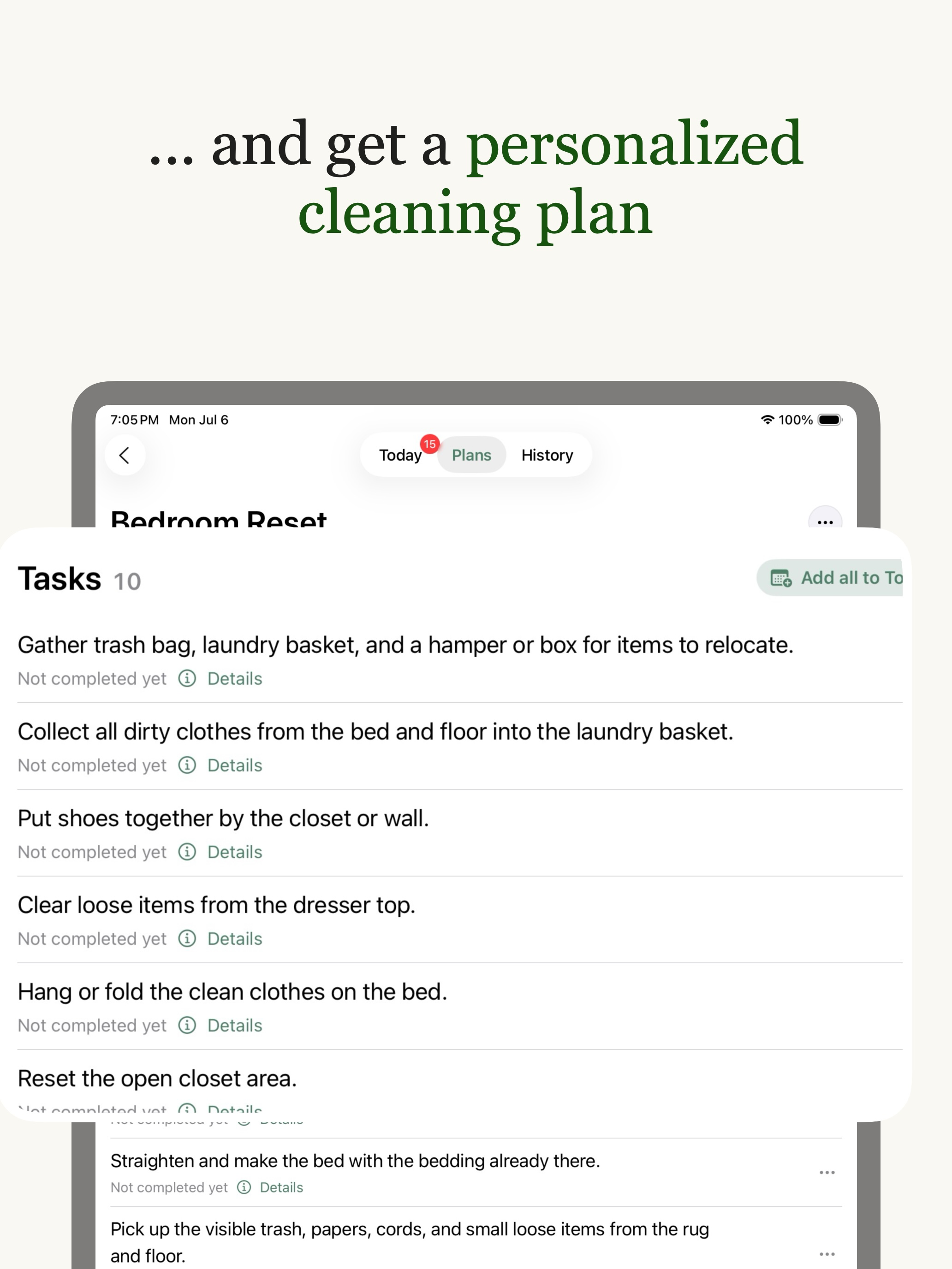 TidyHelper - Cleaning plans screenshot 7