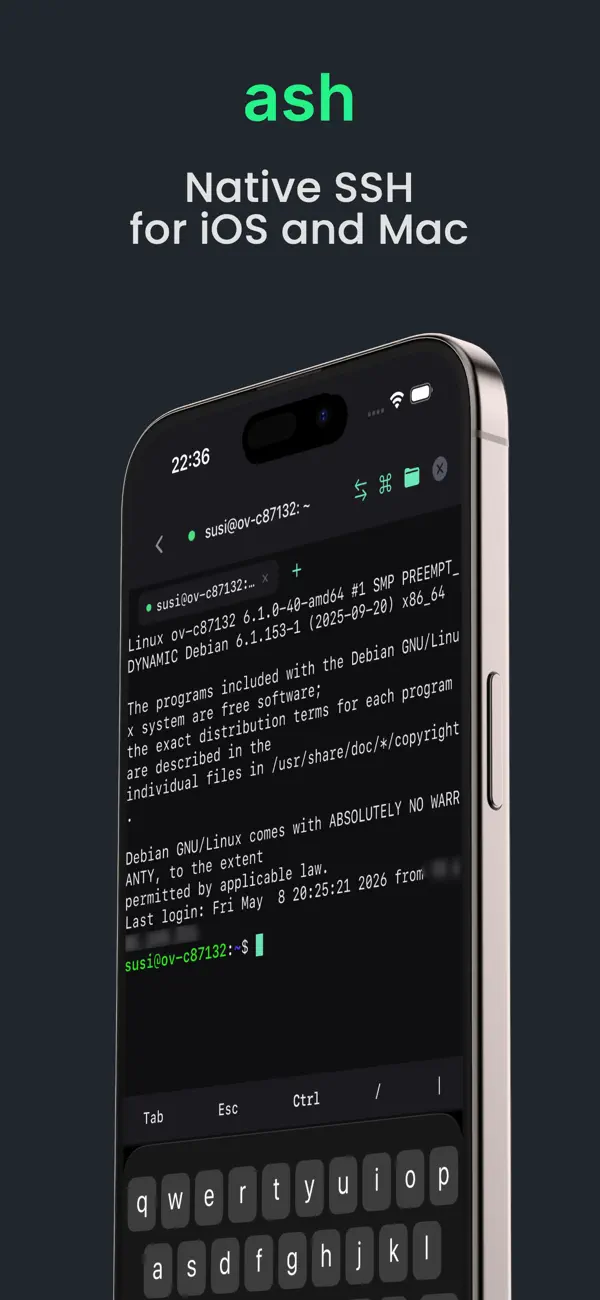 Screenshot #1 pour Ash — SSH Client