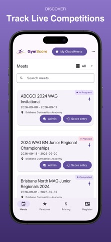 GymScore iPhone screenshot 2