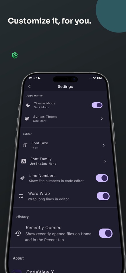 #4. CodeView X (iOS) By: Jan Parsa Fallah-Shirazi