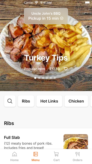Uncle John's Barbecue iPhone screenshot 2 - Food & Drink app