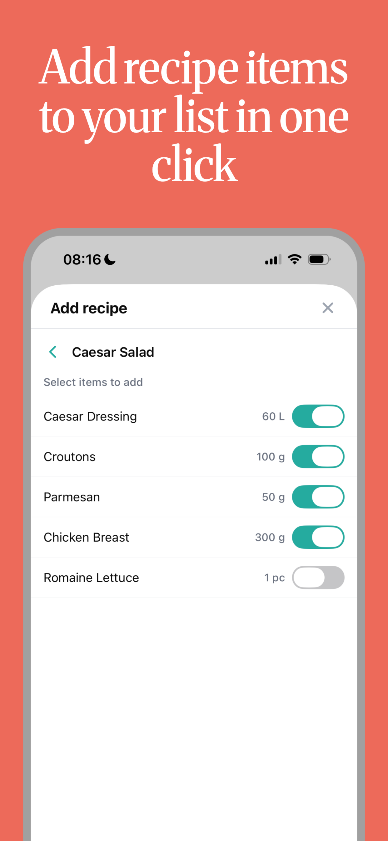 Dish to Cart screenshot 2