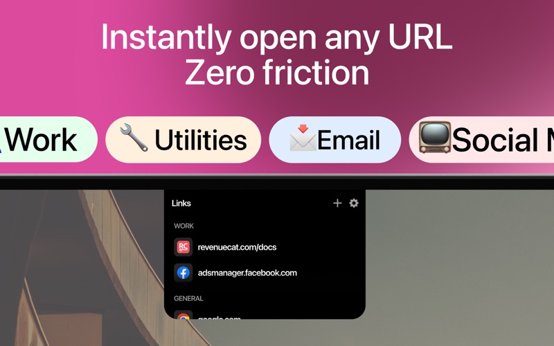 LinkNotch: Notch Link Launcher screenshot